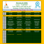 HORARIOS TORNEO CAP. 20-06-17