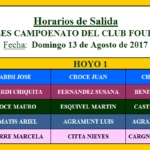 HORARIOS DOMINGO 13-08