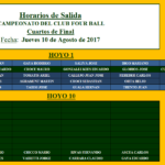HORARIOS JUEVES 10-08-17