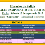 HORARIOS SEMIFINALES
