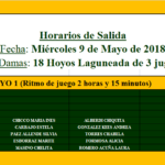 HORARIOS MIERCOLES 09-05-18