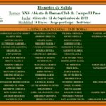 HORARIOS